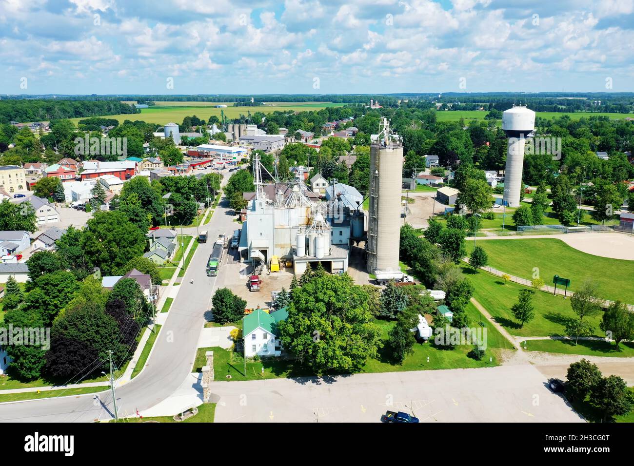 An aerial scene of Tavistock, Ontario, Canada Stock Photo Alamy