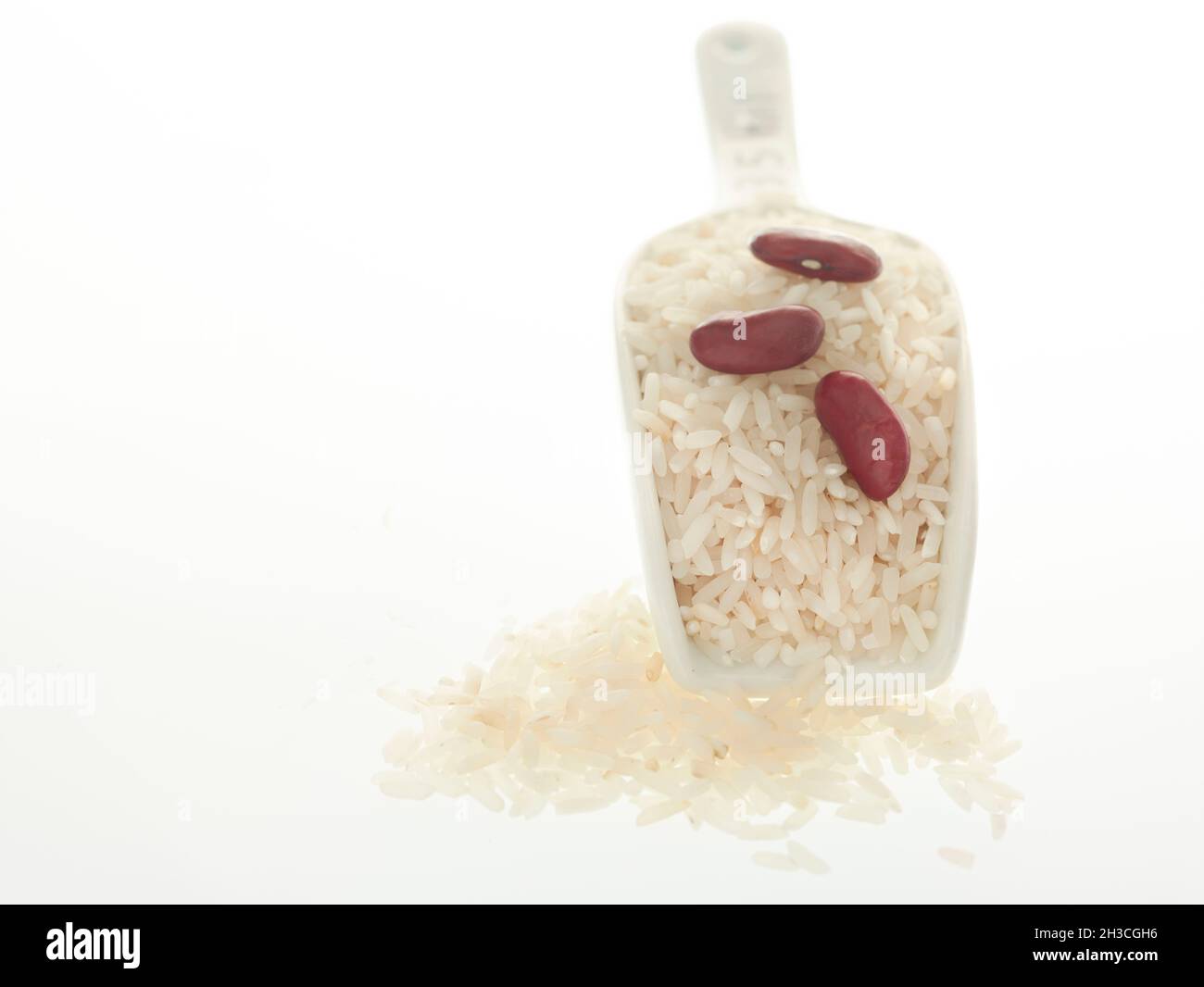 Authentic Red Kidney beans and white Rice, food ingredient stilllife