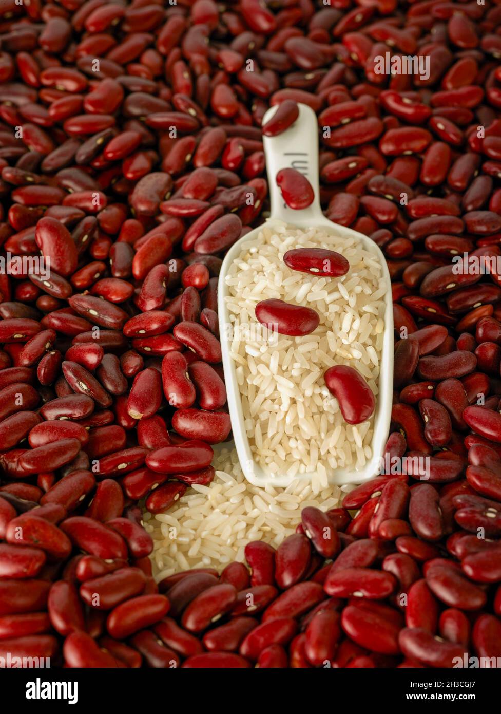Authentic Red Kidney beans and white Rice, food ingredient stilllife Stock Photo Alamy