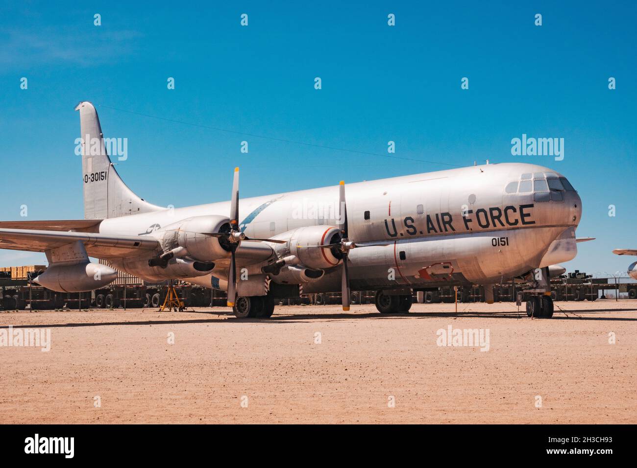 a retired Boeing KC-97 Stratofreighter at the Pima Air & Space Museum, Arizona Stock Photo