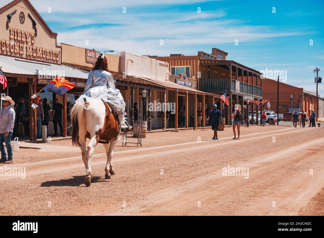 The historic town of Tombstone, AZ, during the annual Rose Festival