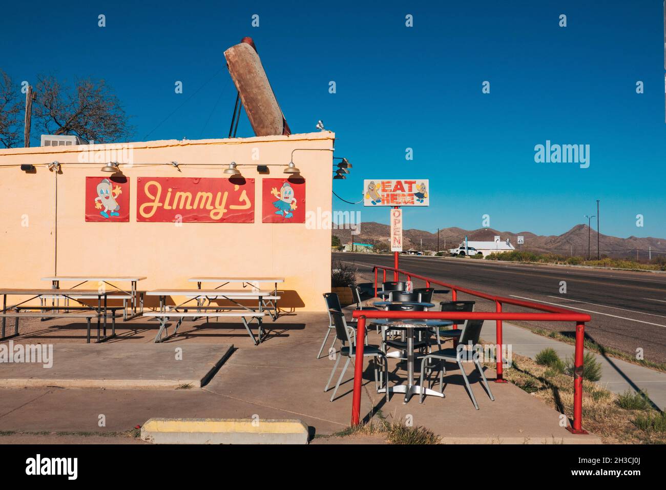 Jimmy's Hot Dogs, a well known restaurant on the highway in Bisbee