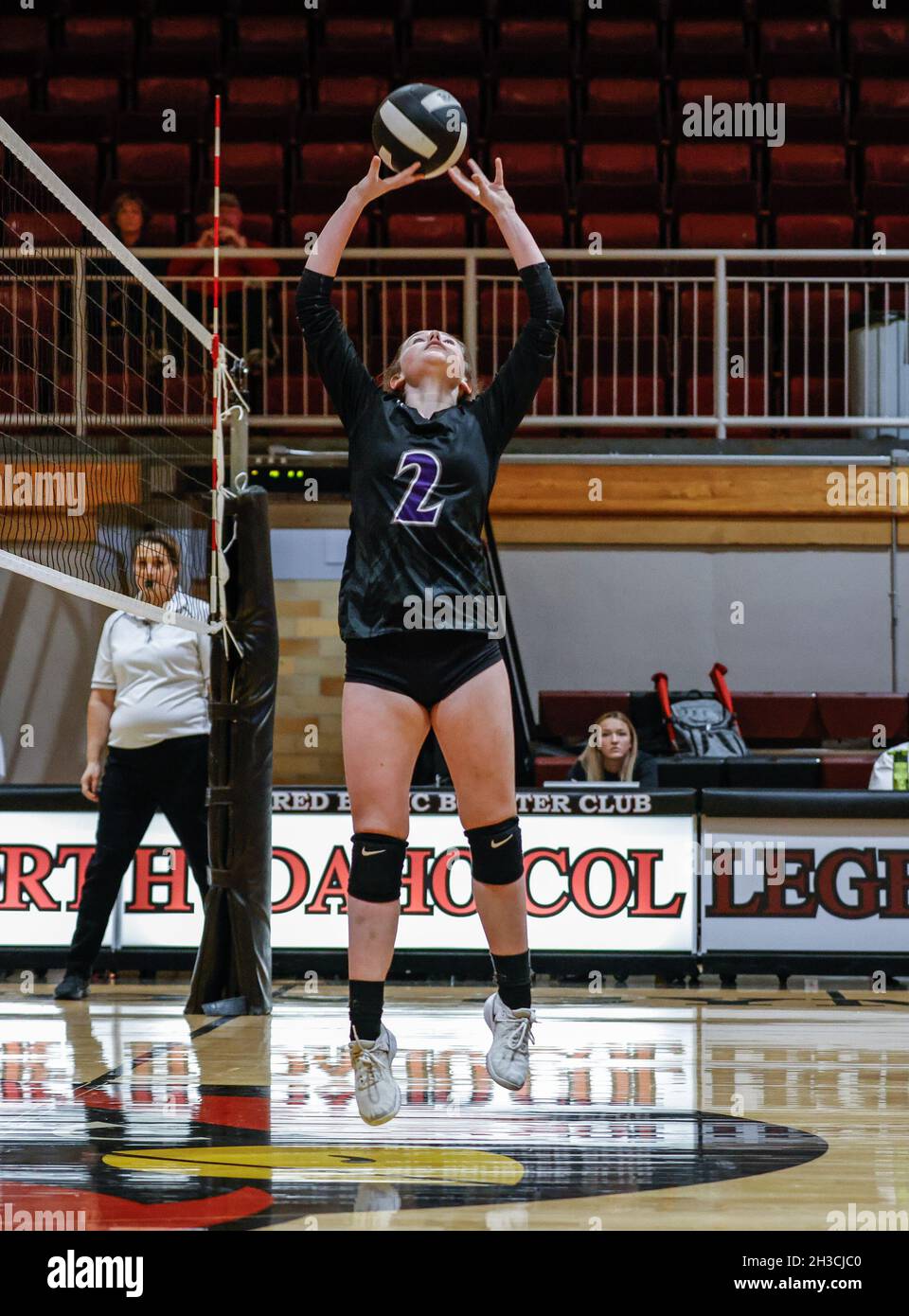 Volleyball action with Mullan vs Kootenai High School in Coeur d'Alene