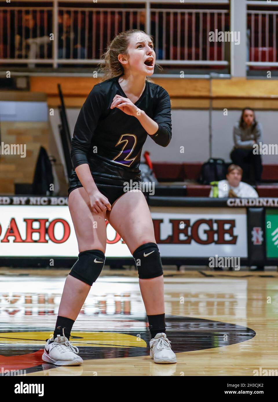 Volleyball action with Mullan vs Kootenai High School in Coeur d'Alene