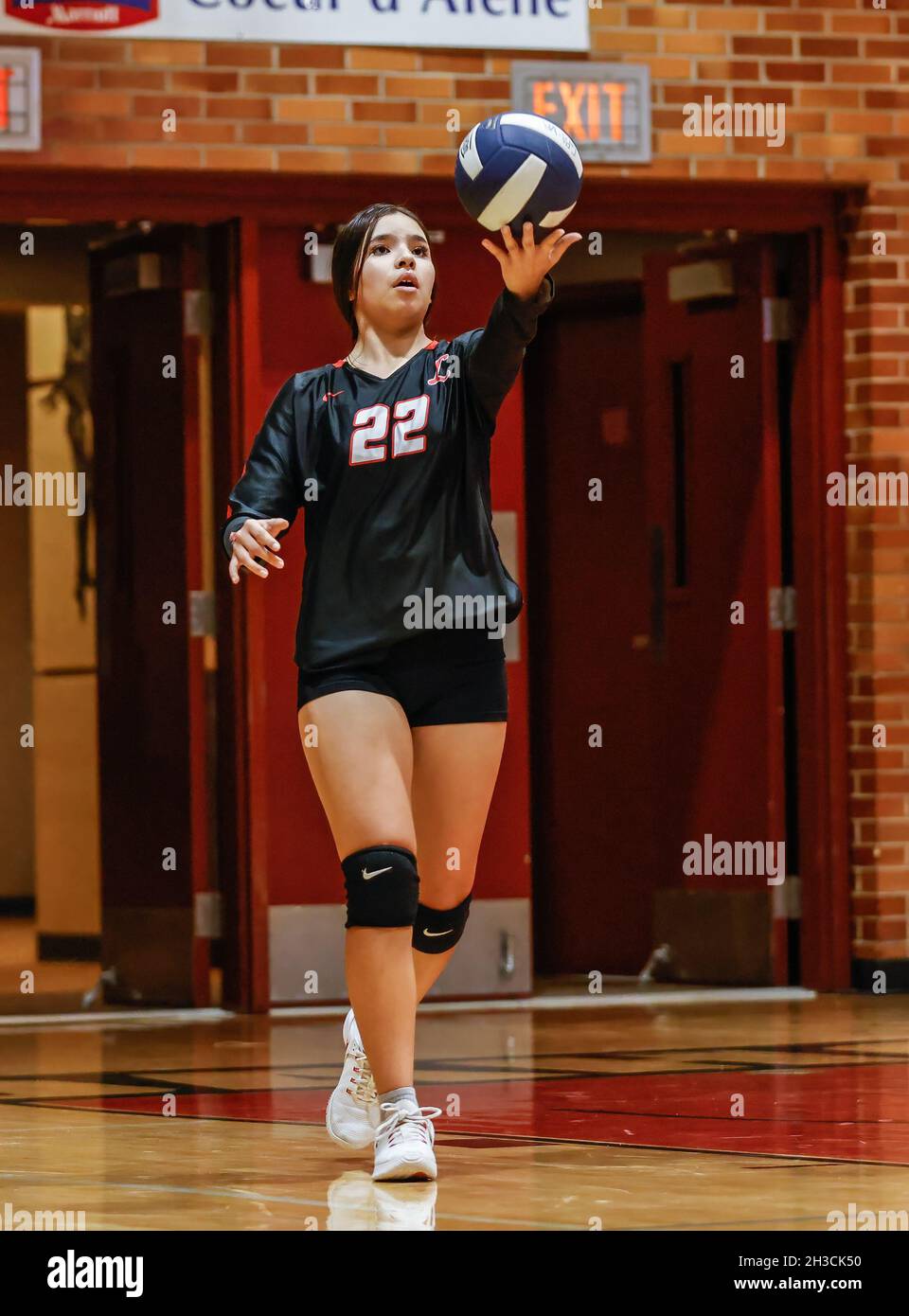Volleyball action with Lakeside vs Genesis Prep High School in Coeur d