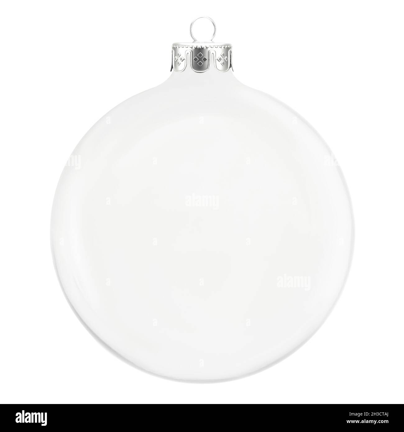 White christmas ball isolated on white background Stock Photo - Alamy