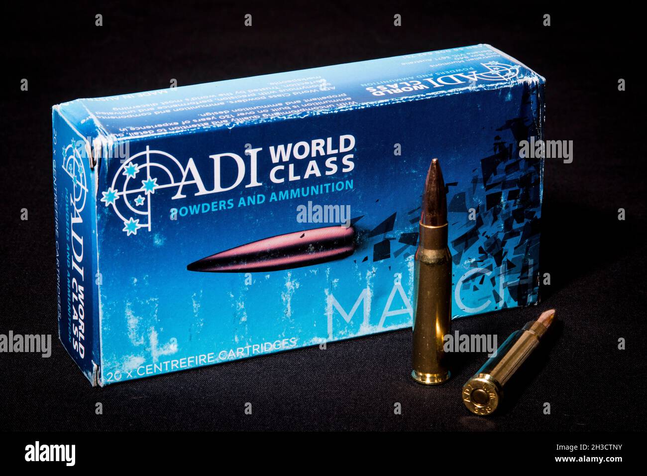 ADI World Class .308 Ammunition Stock Photo