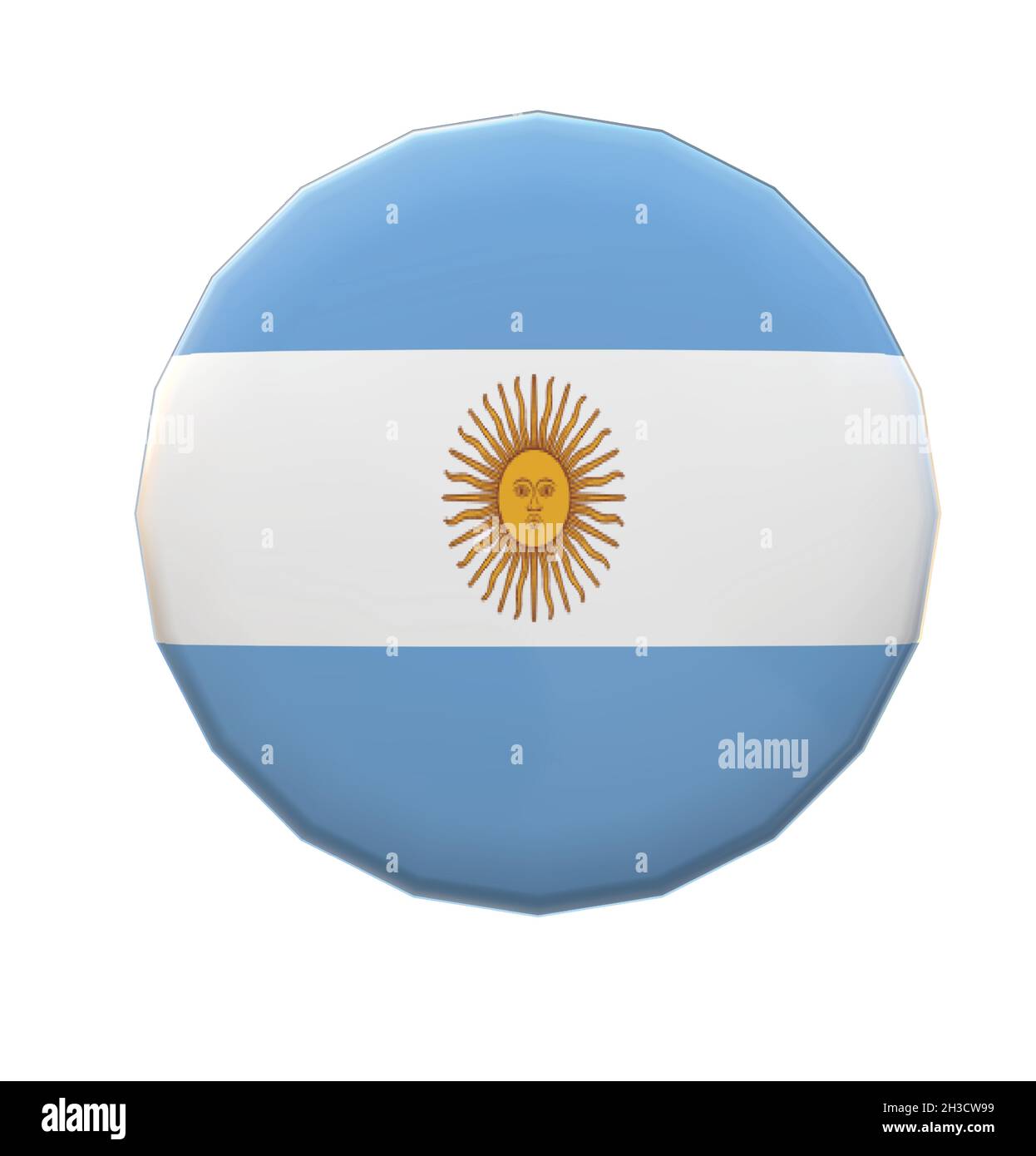 Argentina Flag Badge Pin Button Cap Stock Vector