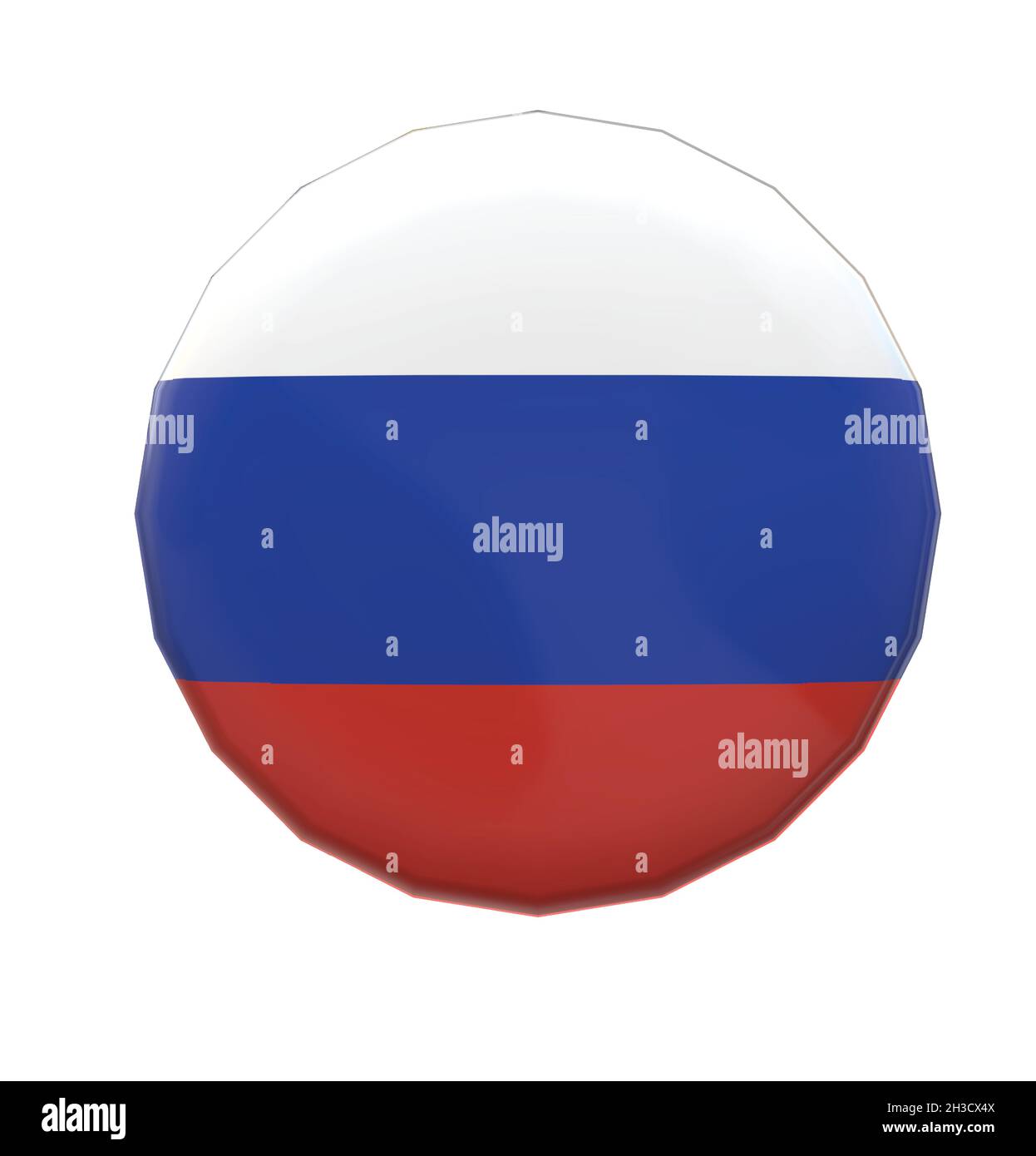 Russia Flag Badge Pin Button Cap Stock Vector