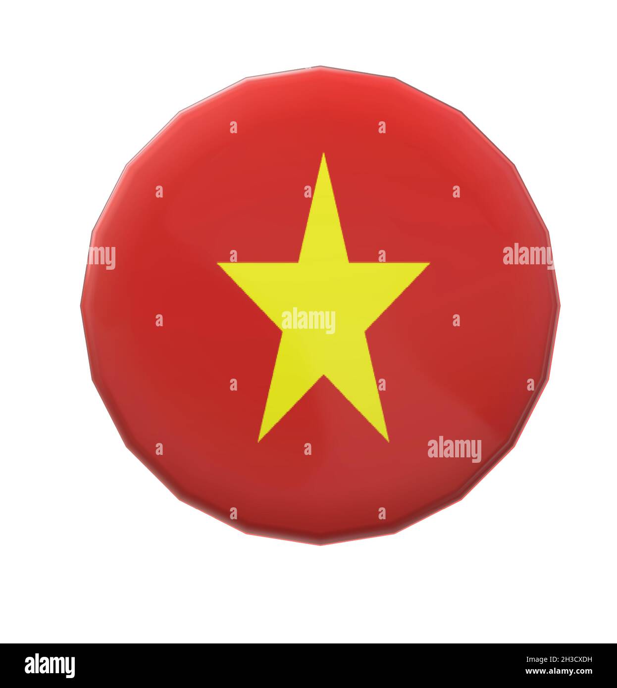 Vietnam Flag Badge Pin Button Cap Stock Vector