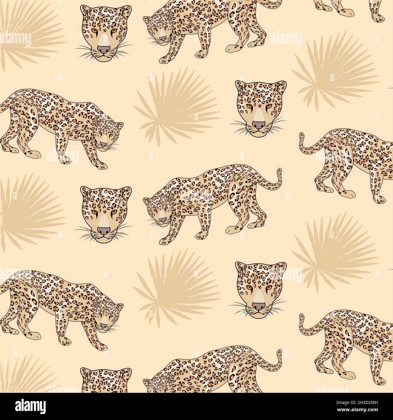 African leopards Stock Vector Images - Alamy