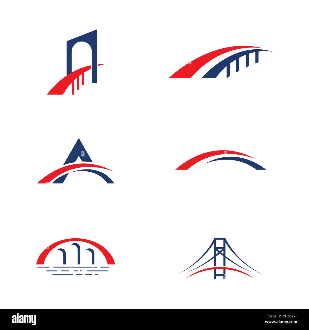 Bridge vector icon illustration design template Stock Photo - Alamy