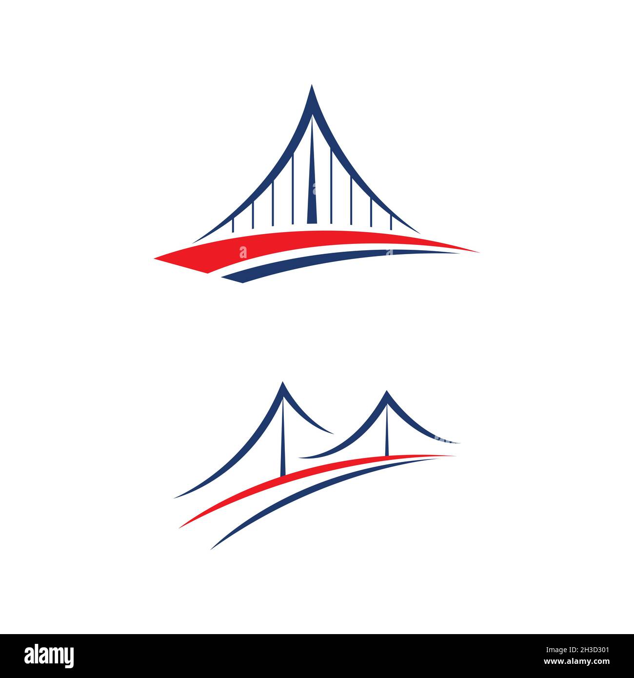 Bridge vector icon illustration design template Stock Photo - Alamy