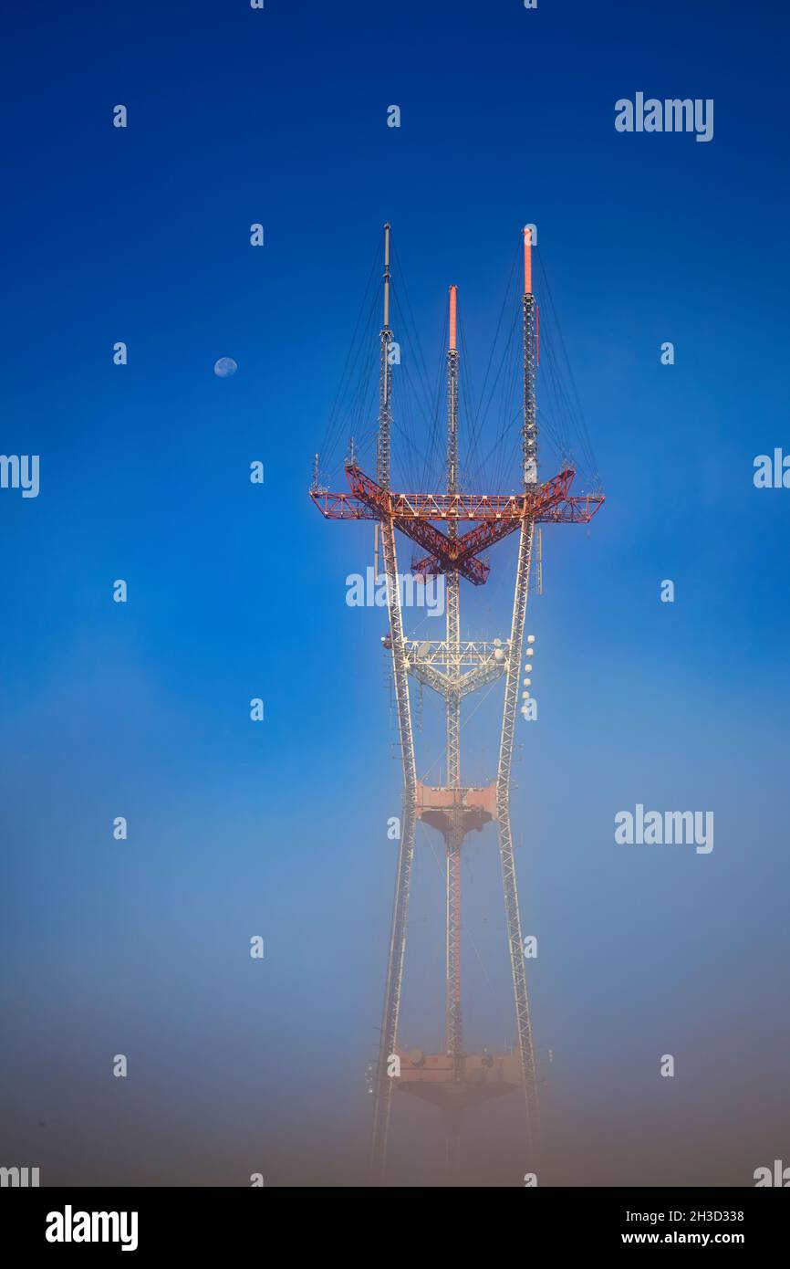 Sutro Tower in San Francisco Stock Photo