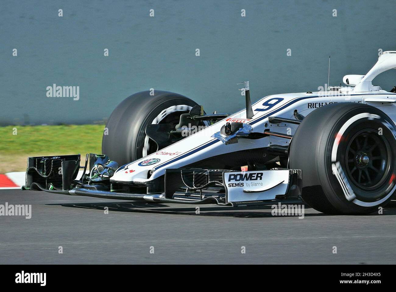 Marcus Ericsson-Sauber in pre-season training at the Barcelona Catalunya circuit, 2018, Spain Stock Photo