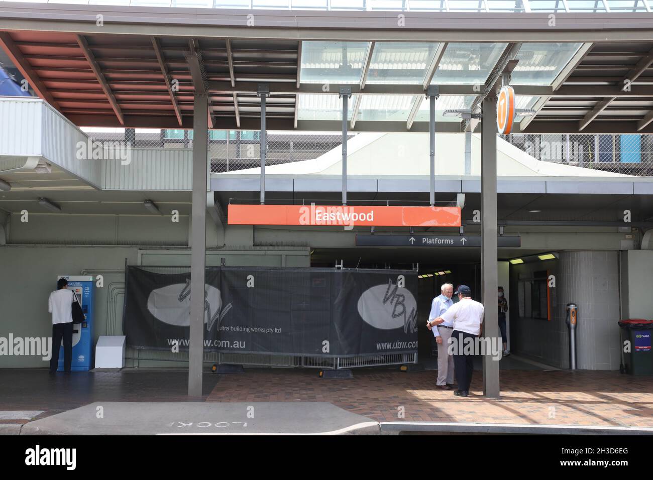 Eastwood train station viewed from the West Parade side, Sydney, NSW, Australia Stock Photo