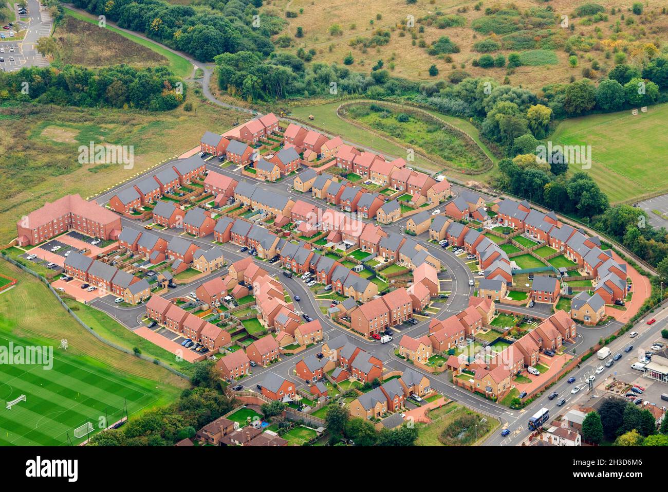 Aerial Image of Wilford in Nottingham Nottinghamshire England UK Stock