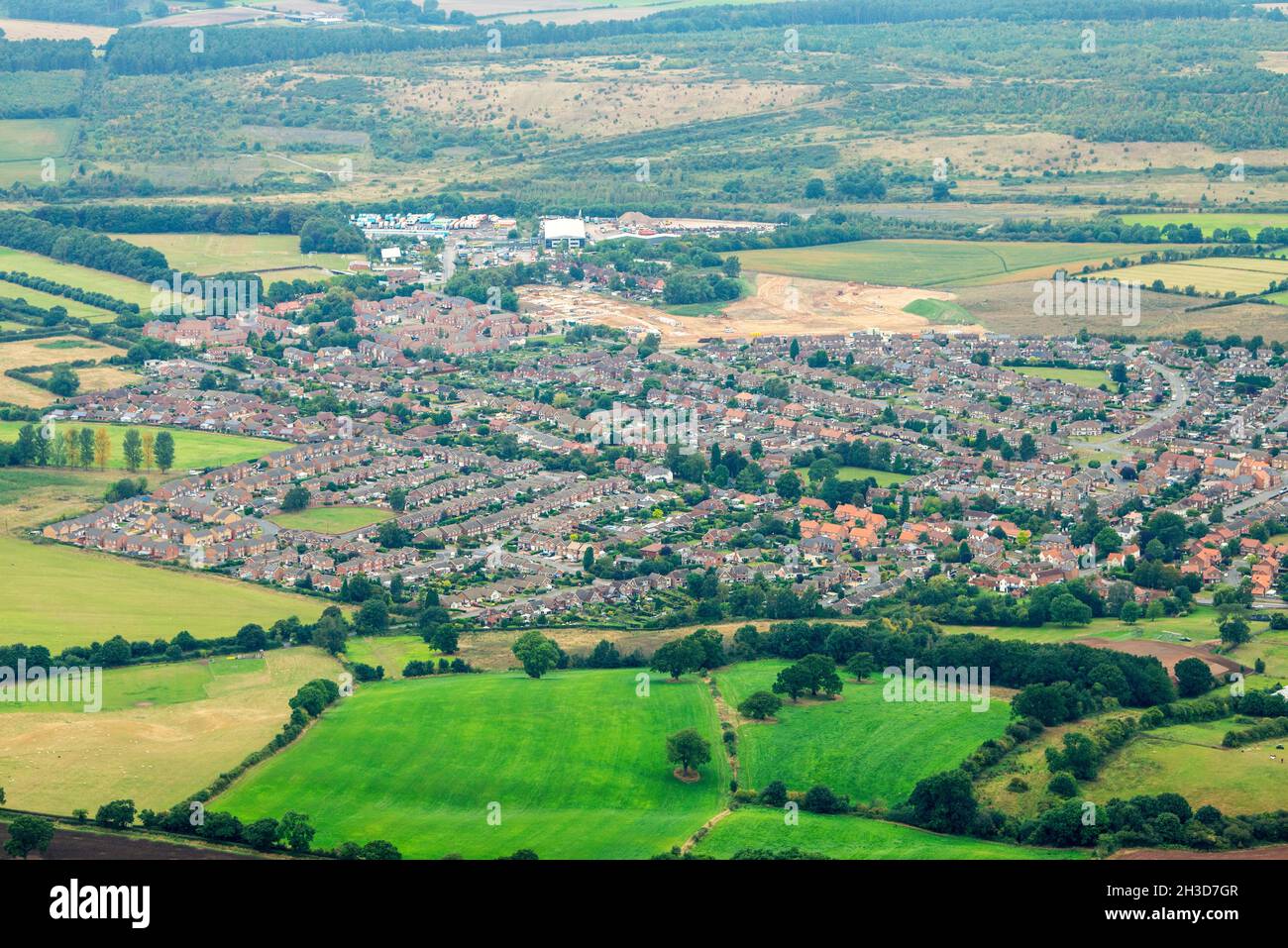 Aerial image of Calverton, Nottinghamshire England UK Stock Photo Alamy