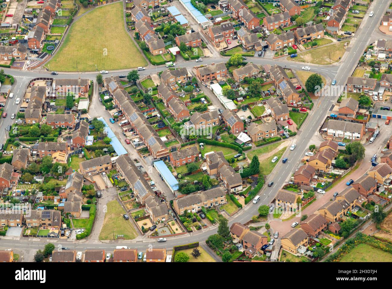 Aerial image of Calverton, Nottinghamshire England UK Stock Photo Alamy