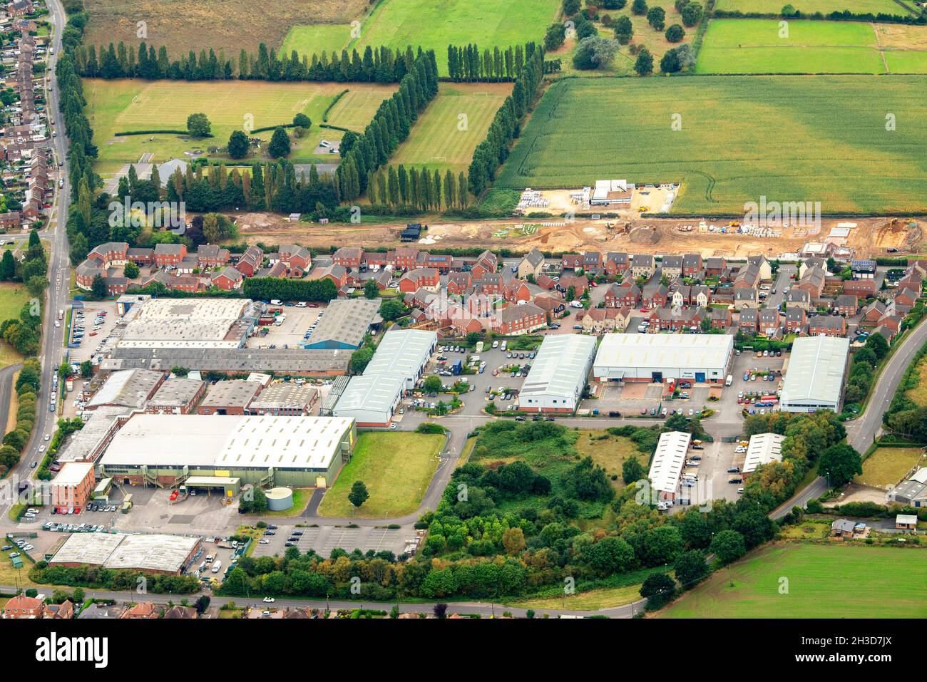 Aerial image of Calverton, Nottinghamshire England UK Stock Photo Alamy