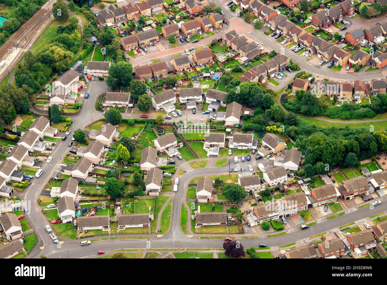 Aerial Image of Hucknall in Nottinghamshire England UK Stock Photo Alamy