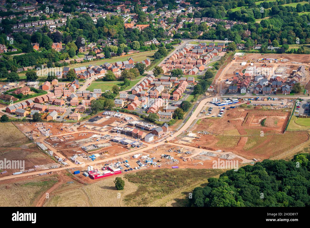 Aerial Image of new homes development in Edwalton Nottingham