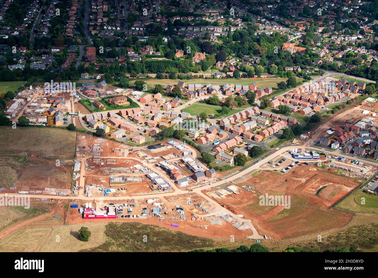 Aerial Image of new homes development in Edwalton Nottingham