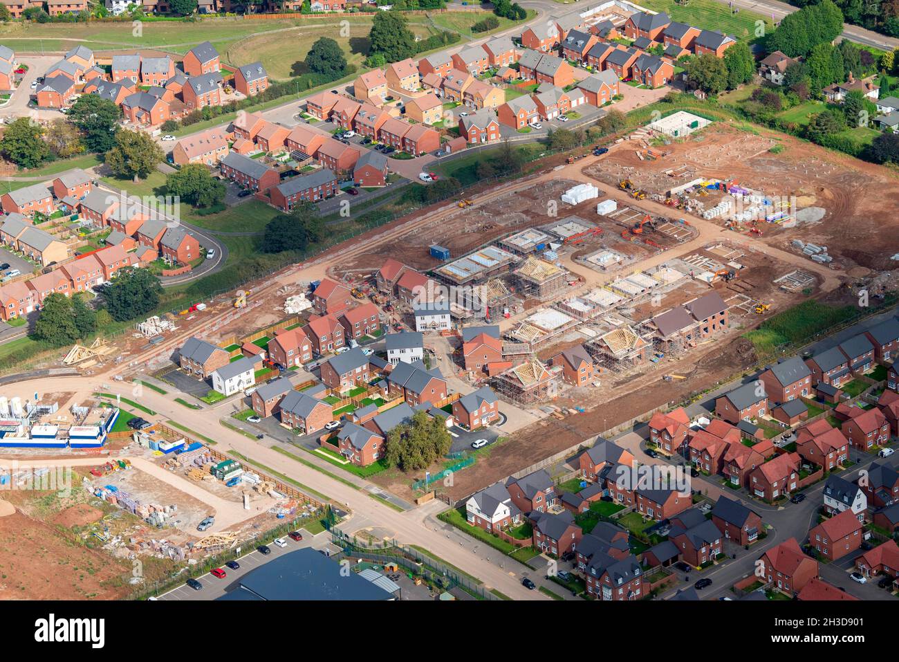 Aerial Image of new homes development in Edwalton Nottingham