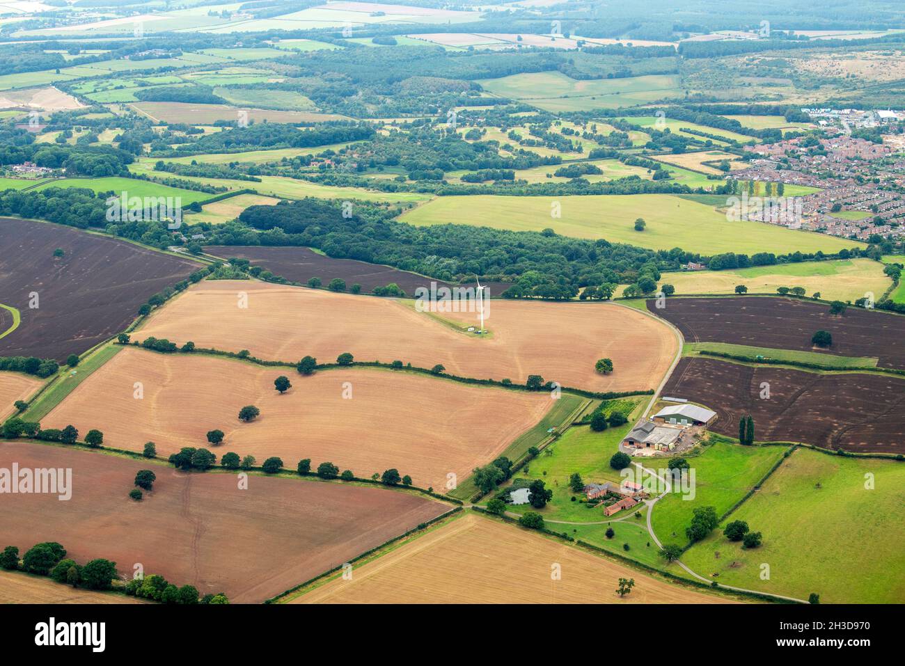 Aerial image of Woodborough towards Calverton, Nottinghamshire England