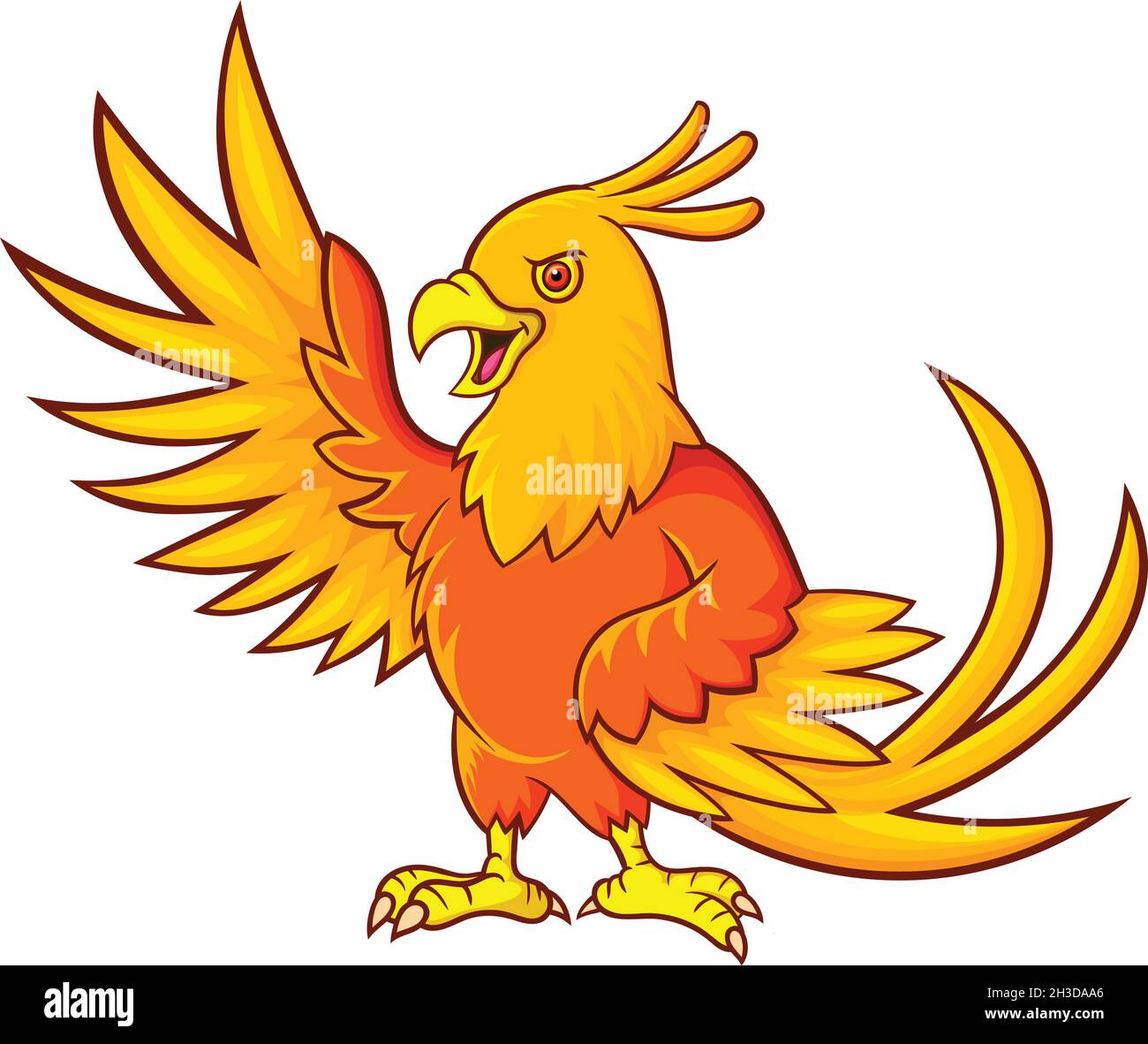 Cartoon phoenix bird on white background Stock Vector Image & Art - Alamy