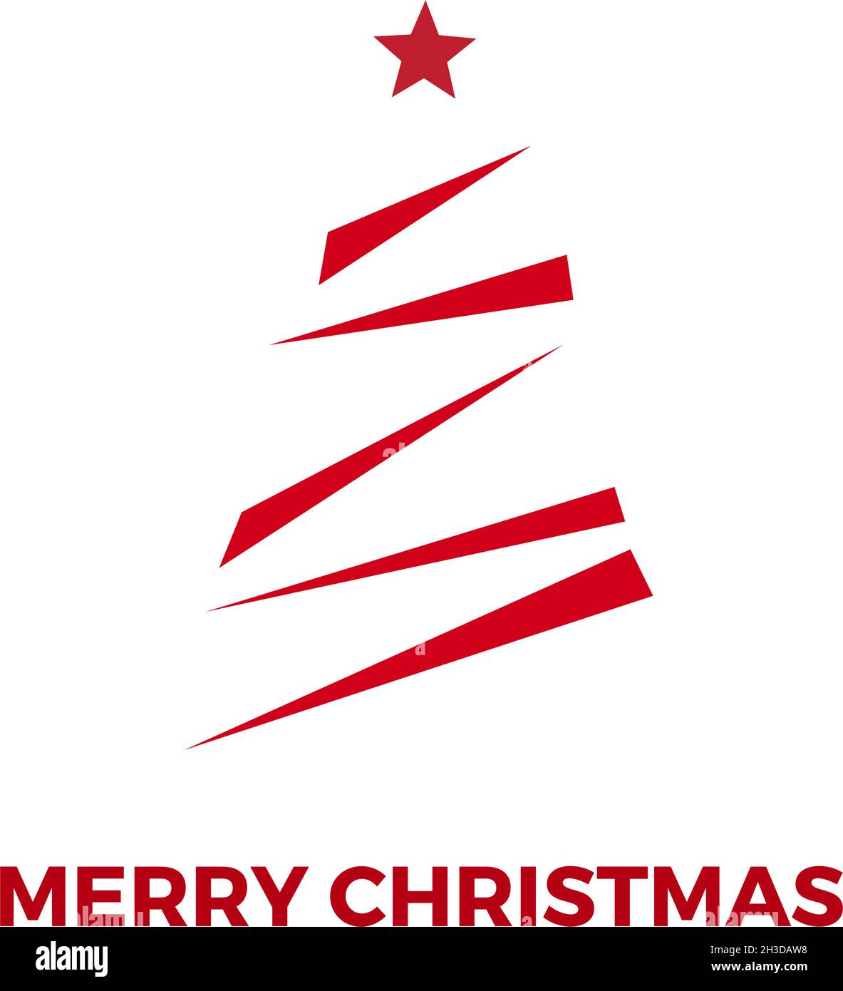 Abstract christmas tree, vertical greeting card Stock Vector