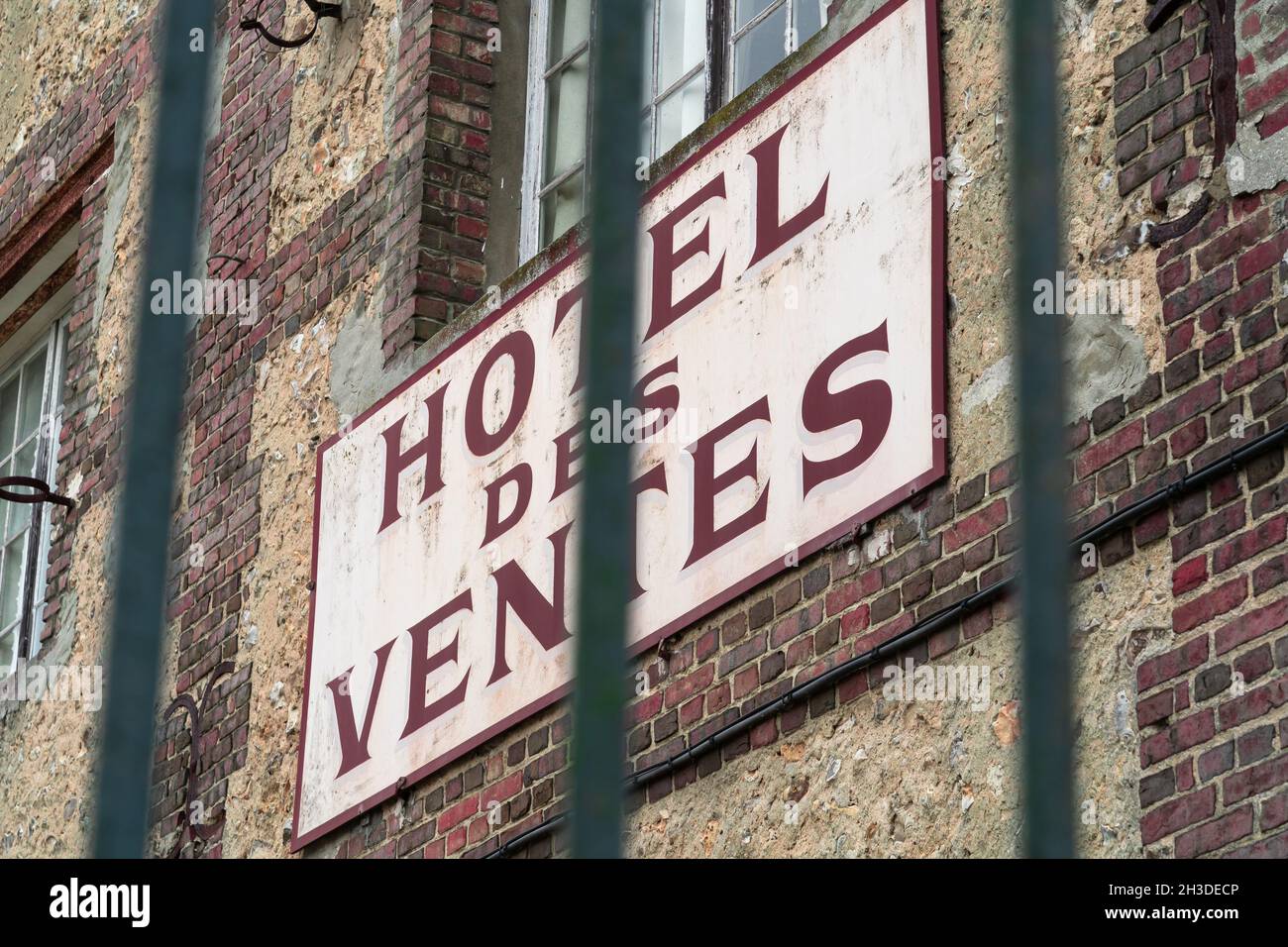 Honfleur, France - August 4, 2021: Hotel des Ventes - historical auction house of Honfleur, Normandy Stock Photo