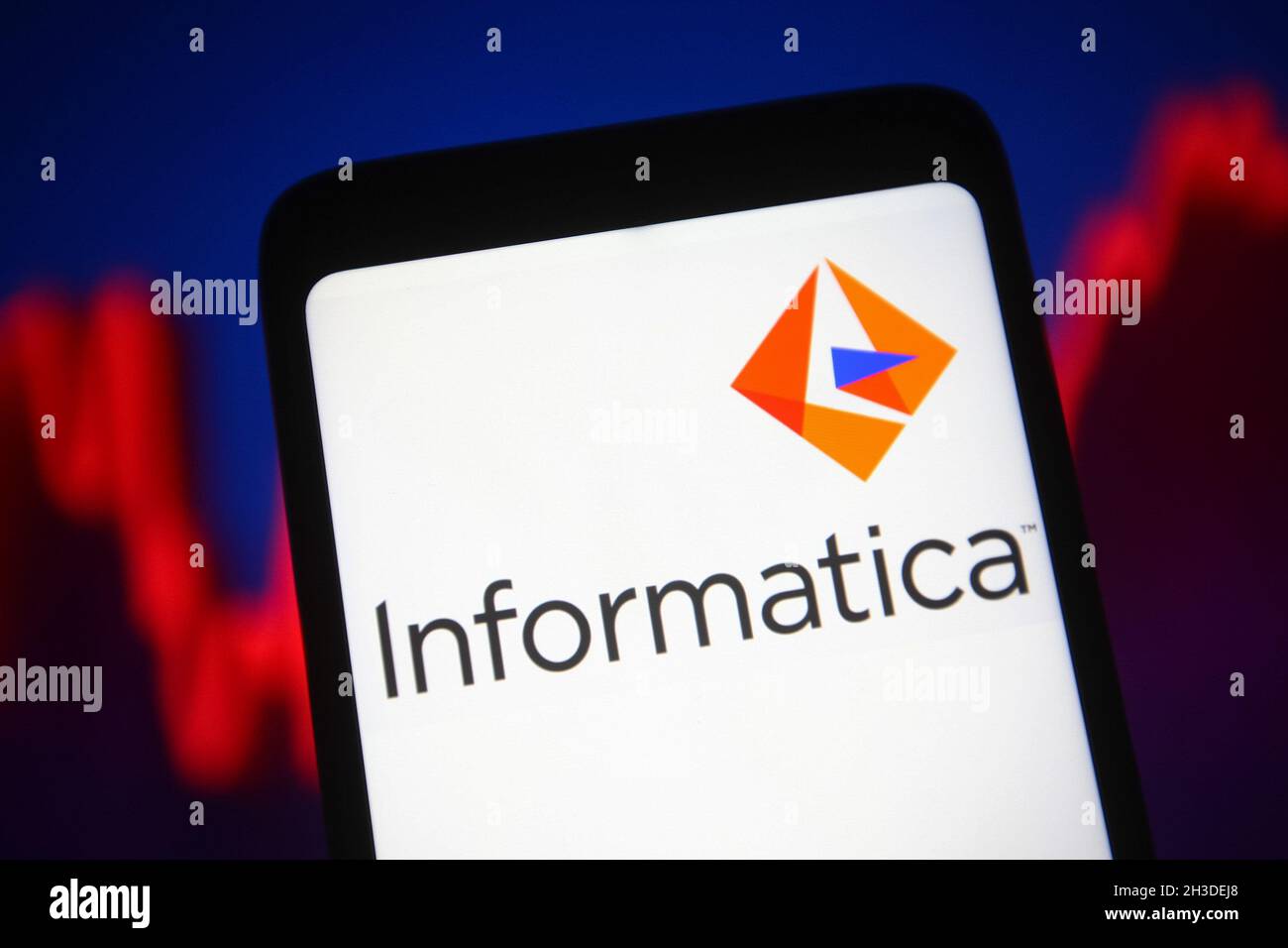 Informatica Development In this photo illustration, Informatica logo of a software development ...