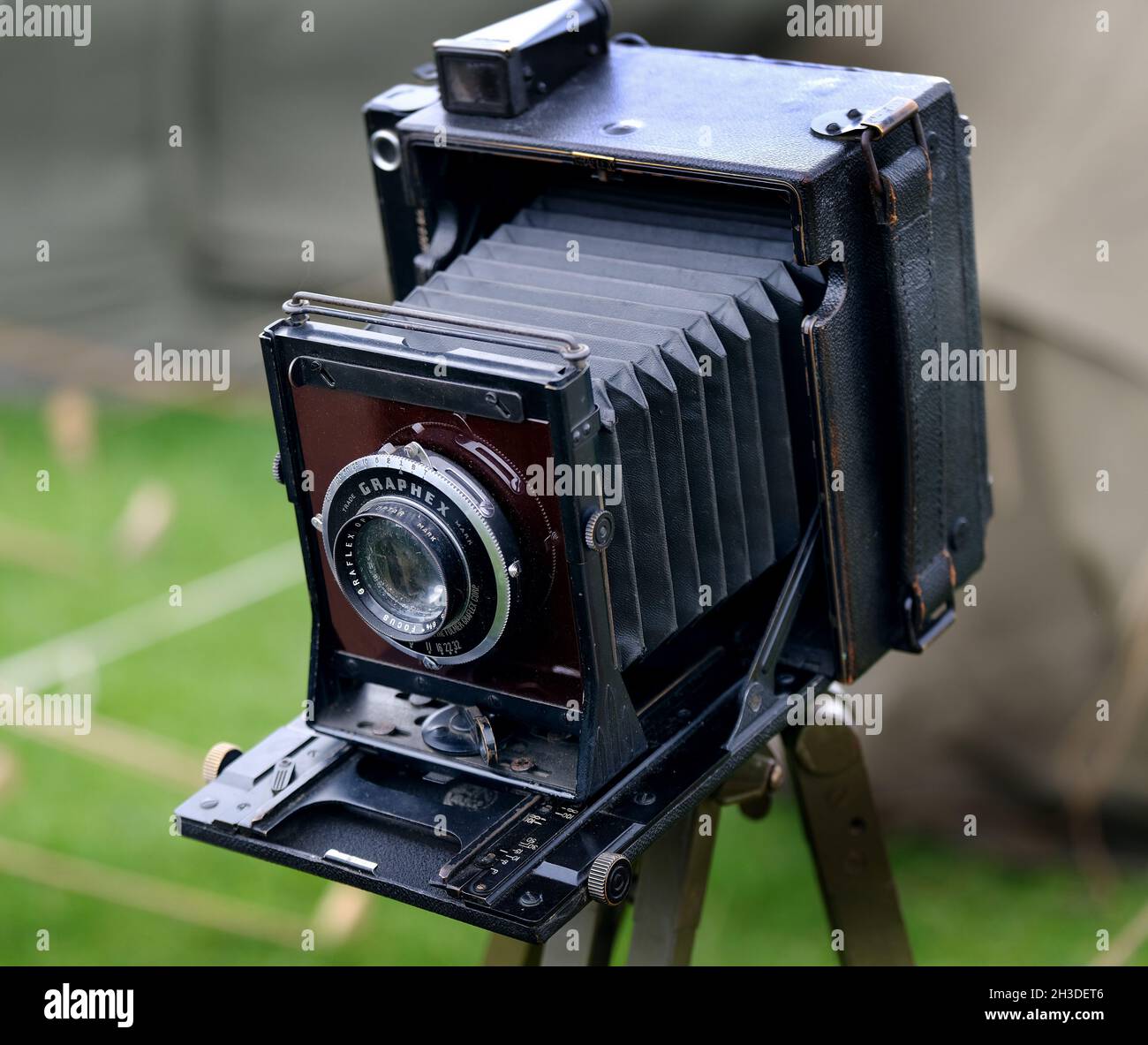 Second world war period plate camera for press use. Stock Photo