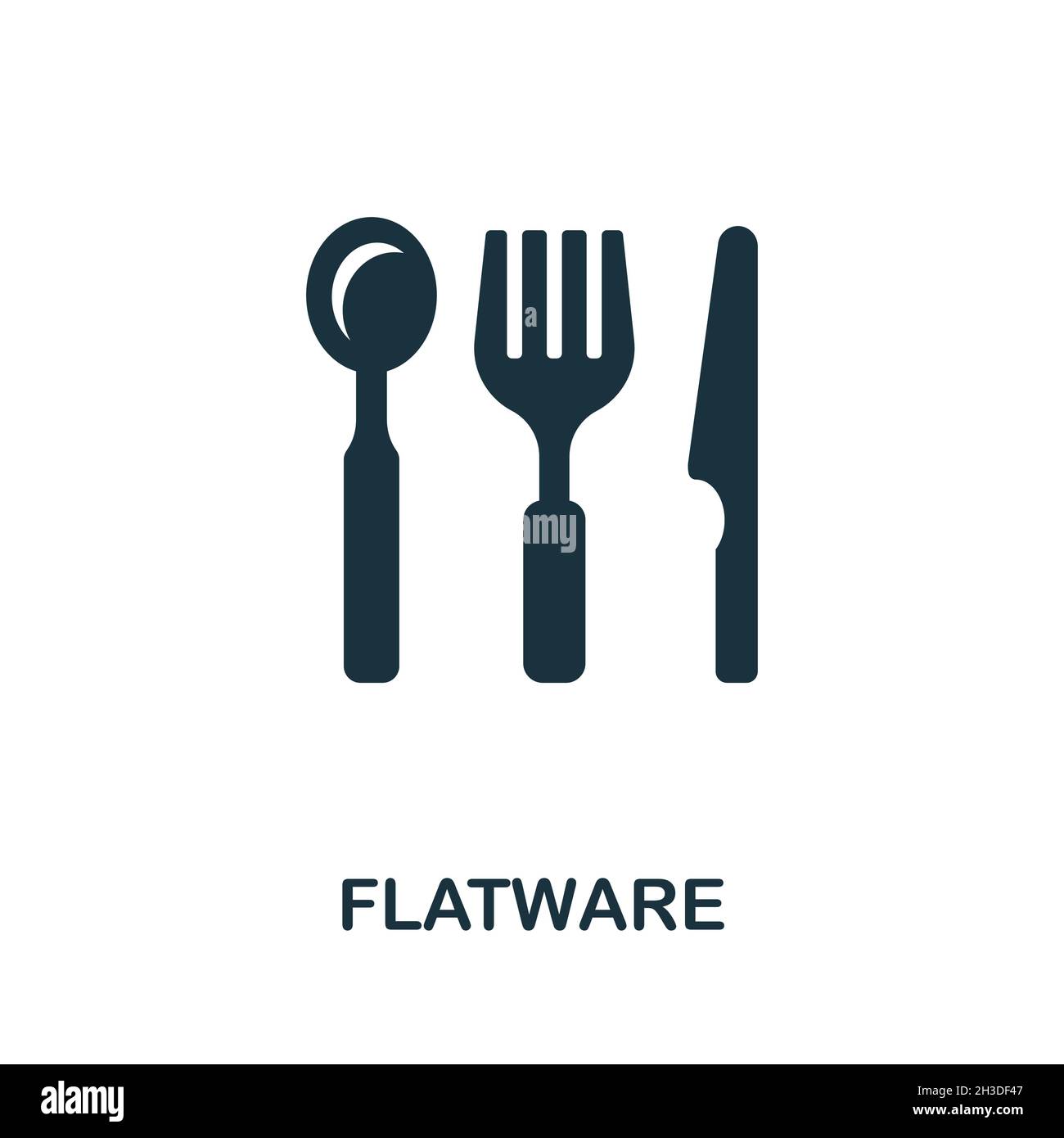 Restaurant Silverware Icons Cutlery Set Stock Illustration