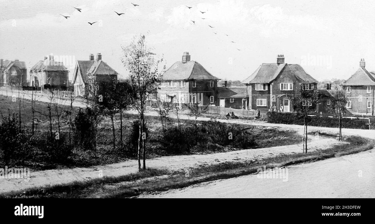Broadwater Avenue, Letchworth Garden City, early 1900s Stock Photo Alamy