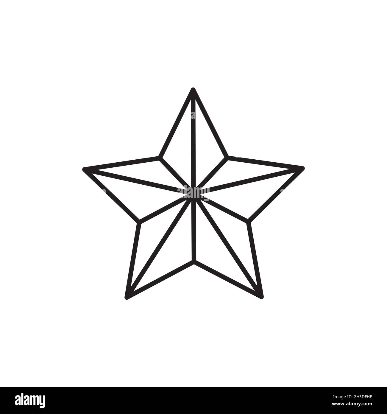 vector outline star icon, christmas star for Christmas tree, isolated Stock Vector Image & Art 