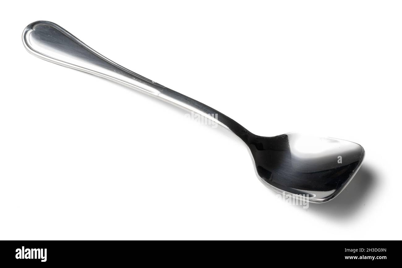 Stainless cutlery spoon isolated on white background Stock Photo - Alamy