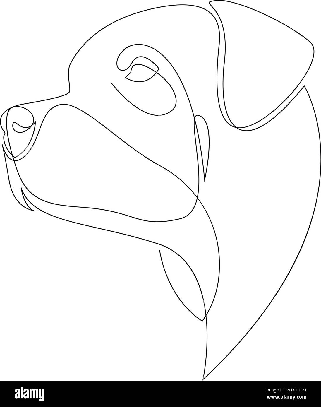 Black dog drawing hi-res stock photography and images - Alamy