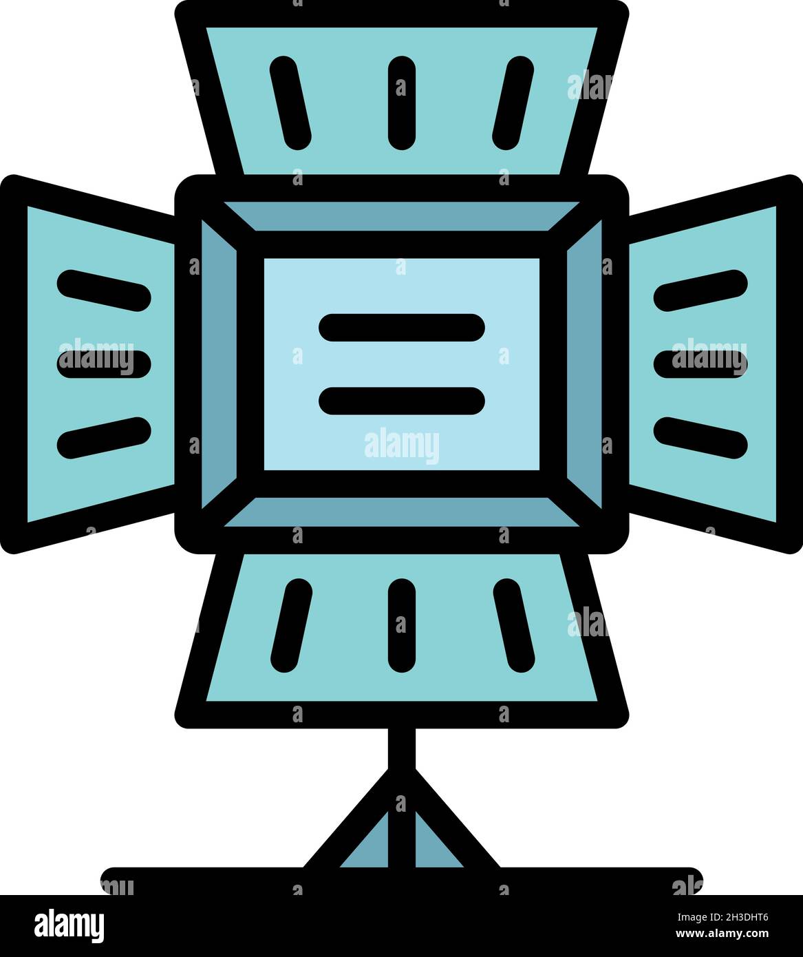 Shooting spotlight icon. Outline shooting spotlight vector icon color ...