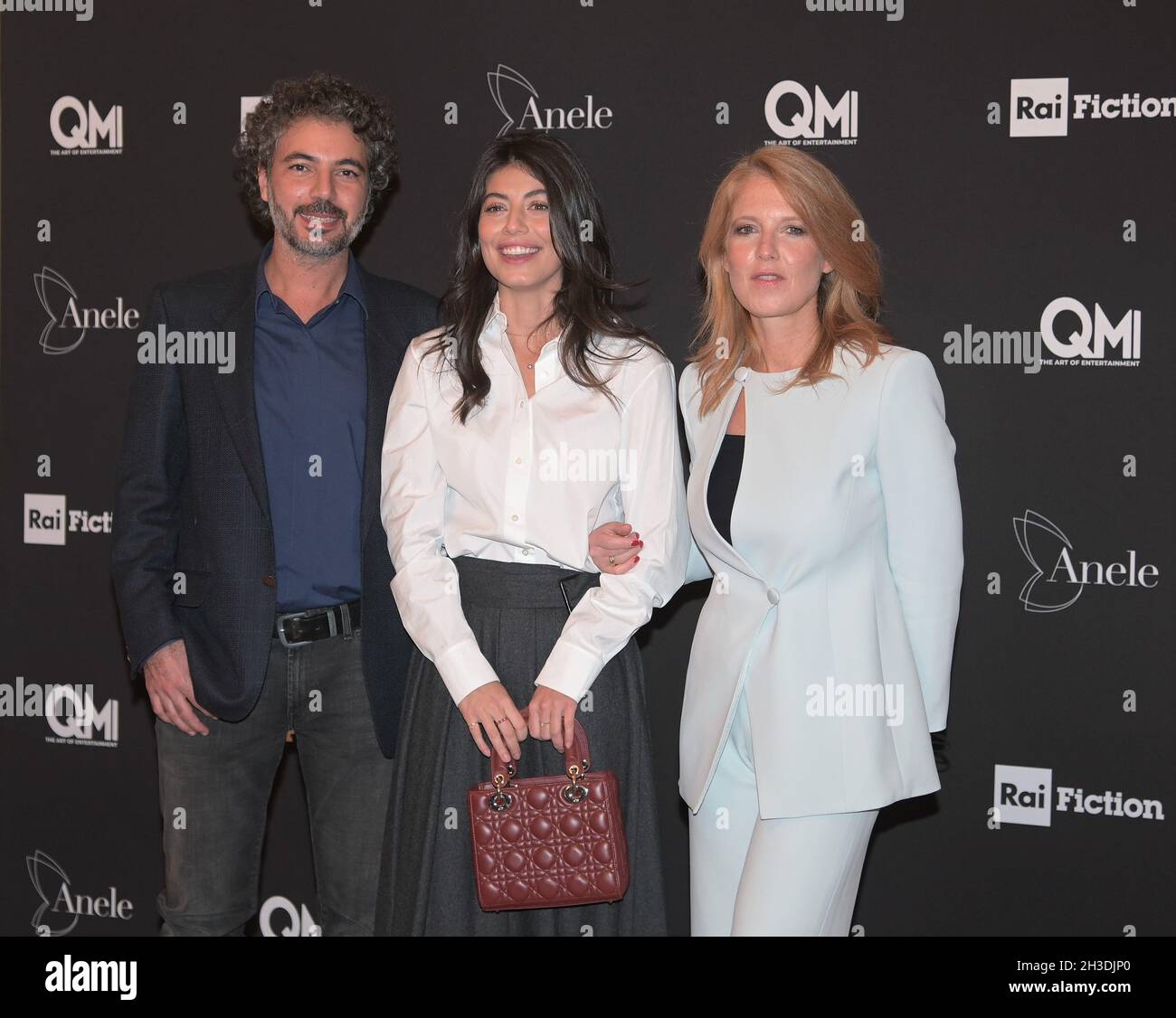 Milan, Italy Teatro La Scala Carla the first RAI tv movie about the  extraordinary life of the greatest Italian dancer photocall with Alessandra  Mastronardinella part of Carla Fracci, Leo Dussolier, Euridice Axen,