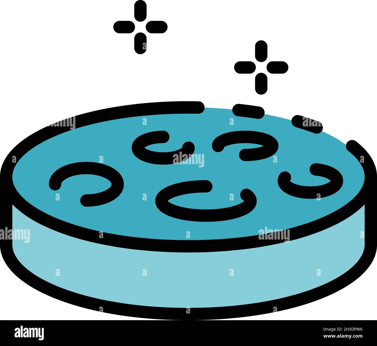 Petri dish icon. Outline petri dish vector icon color flat isolated ...