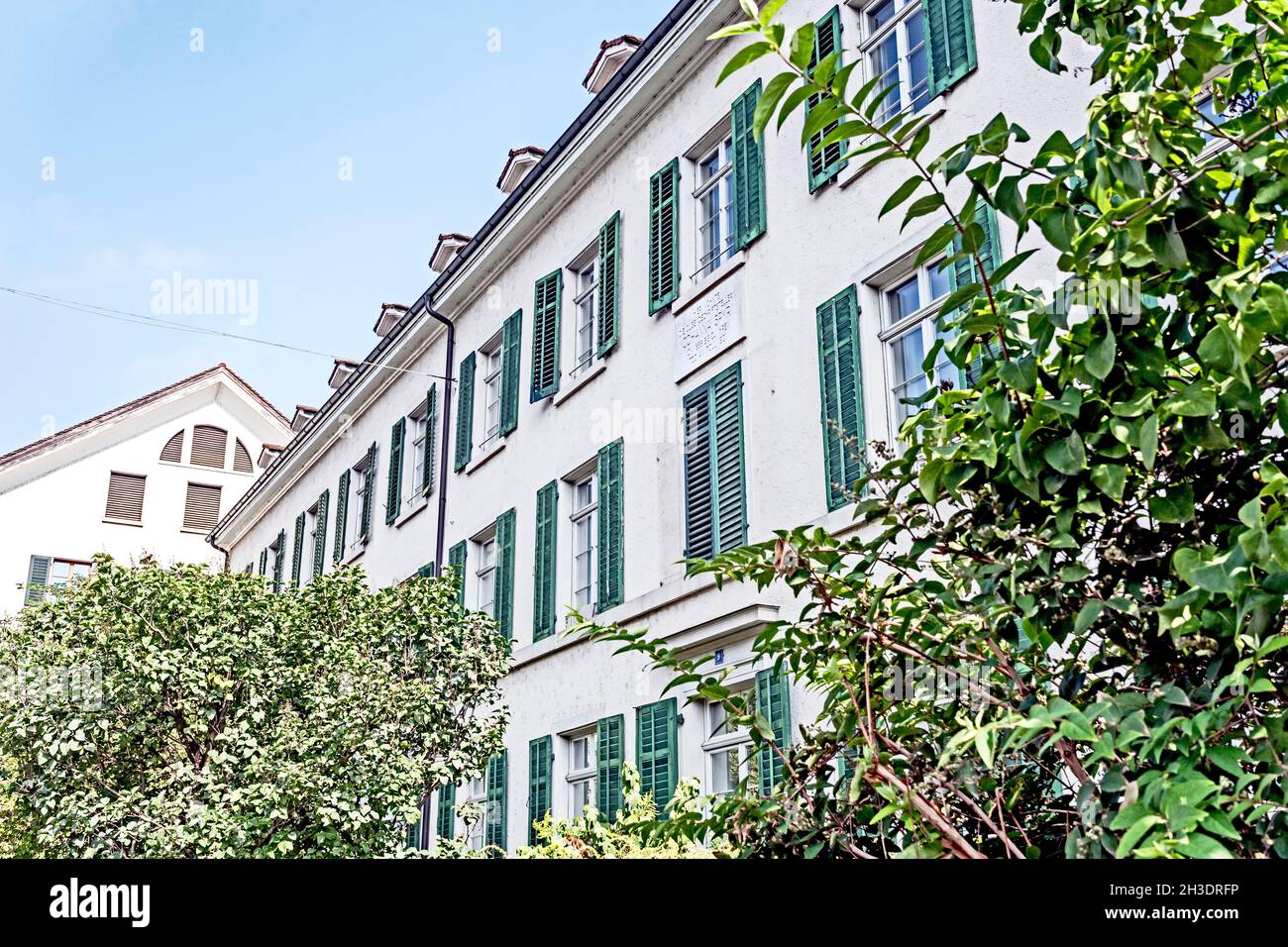 Last home of Johanna Spyri, author of Heidi; Zuerich, Zeltweg; letzte Wohnung Johanna Spyri (Autorin von Heidi), Zürich Zeltweg Stock Photo