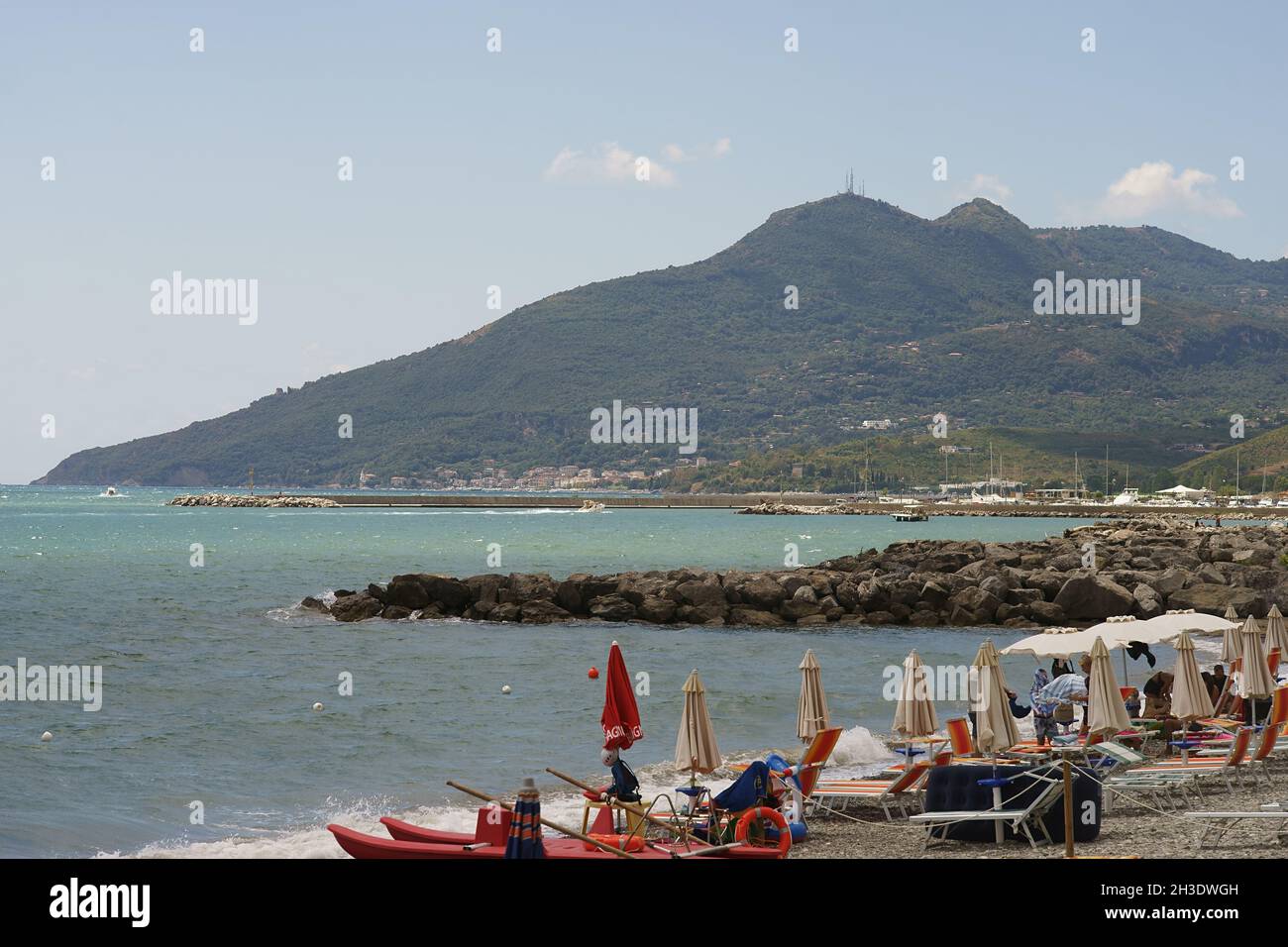 Beach of Policastro, Salerno, italy Stock Photo