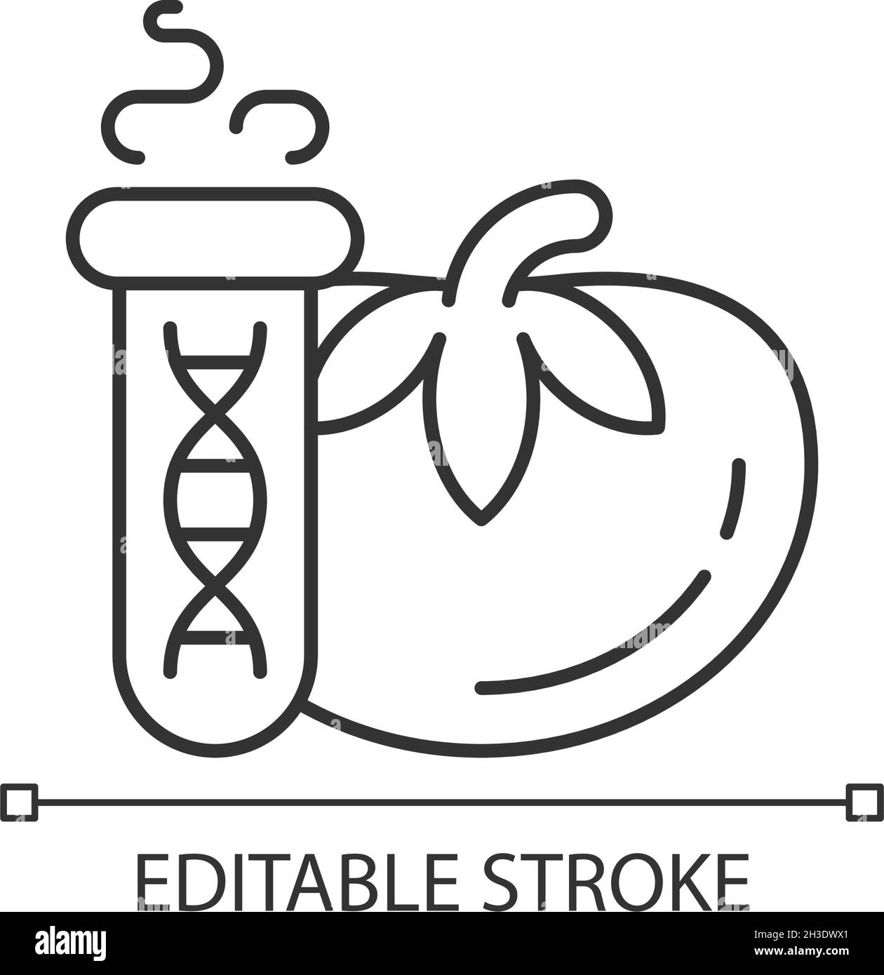 GMO testing linear icon Stock Vector