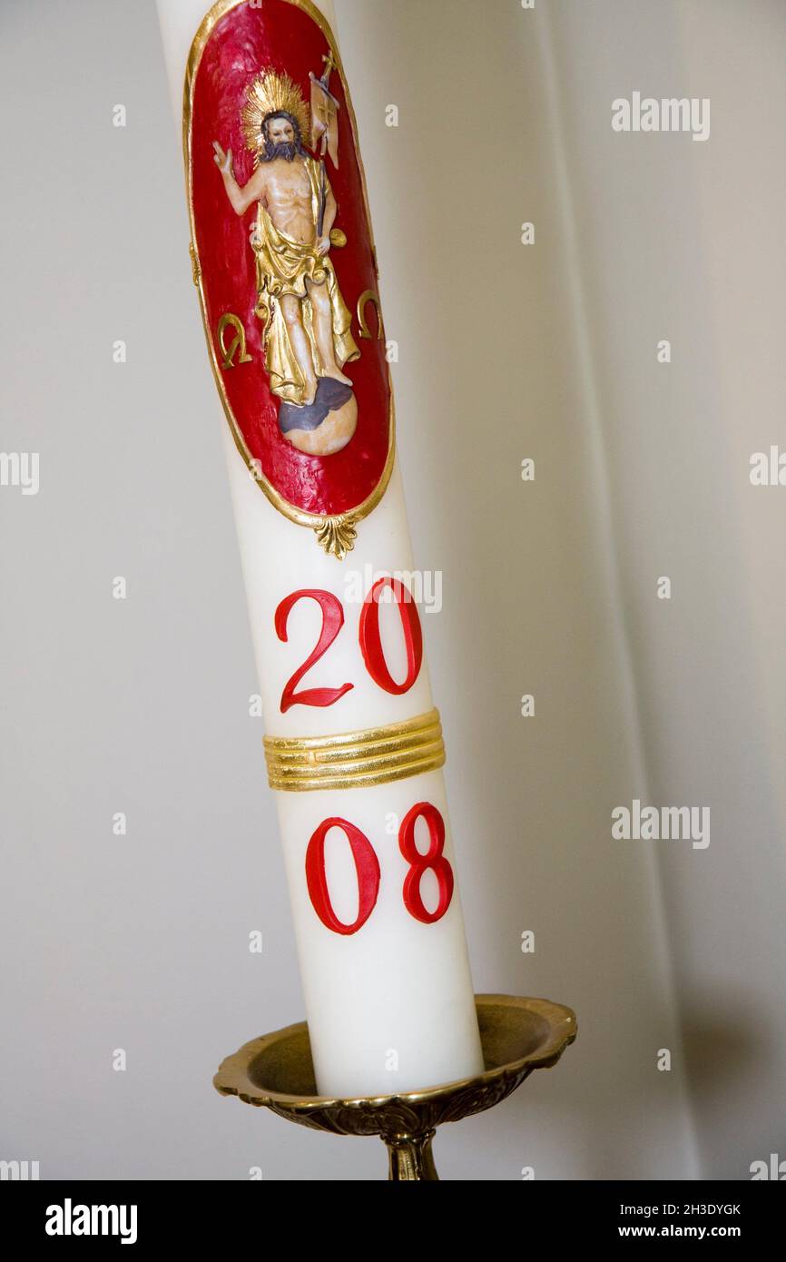 Easter candle, Austria Stock Photo