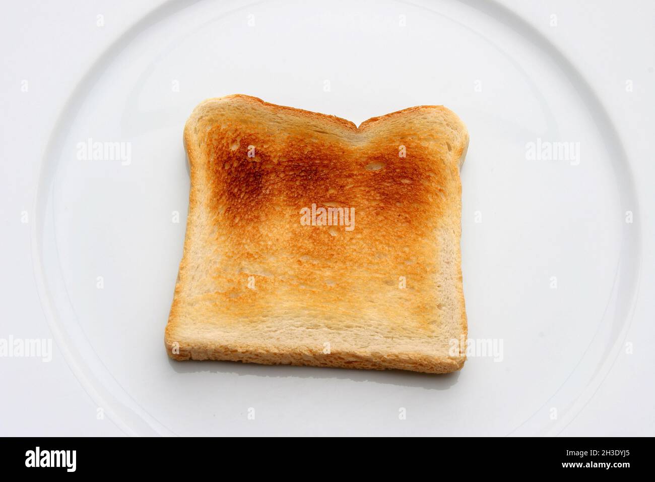 slice of toast on a plate Stock Photo