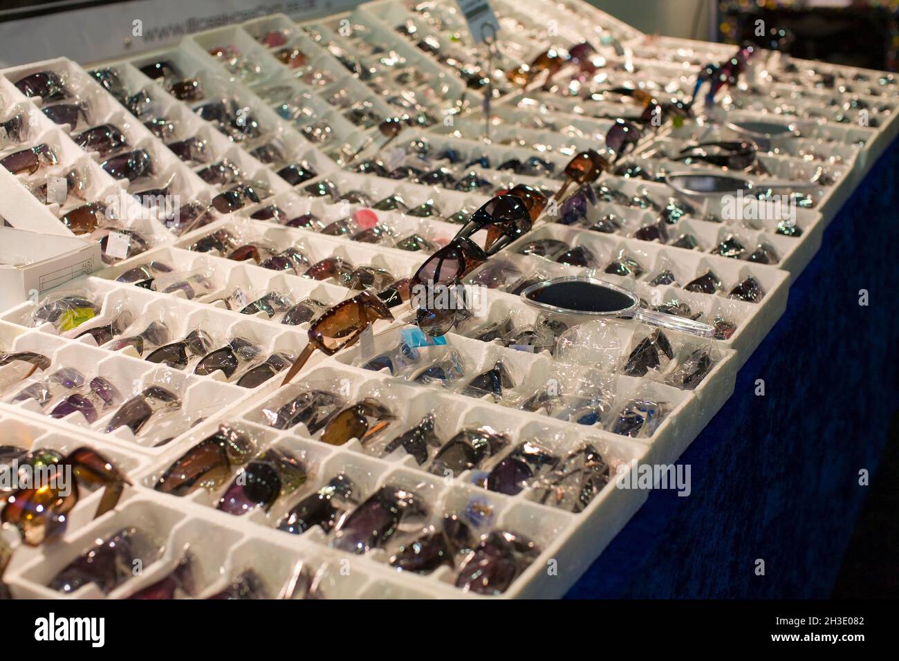 Stand with sun glasses, Austria Stock Photo