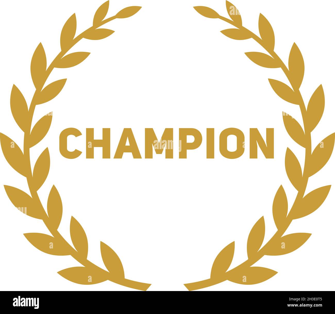 Champion laurel wreath. Golden emblem in ancient greek style Stock Vector  Image & Art - Alamy