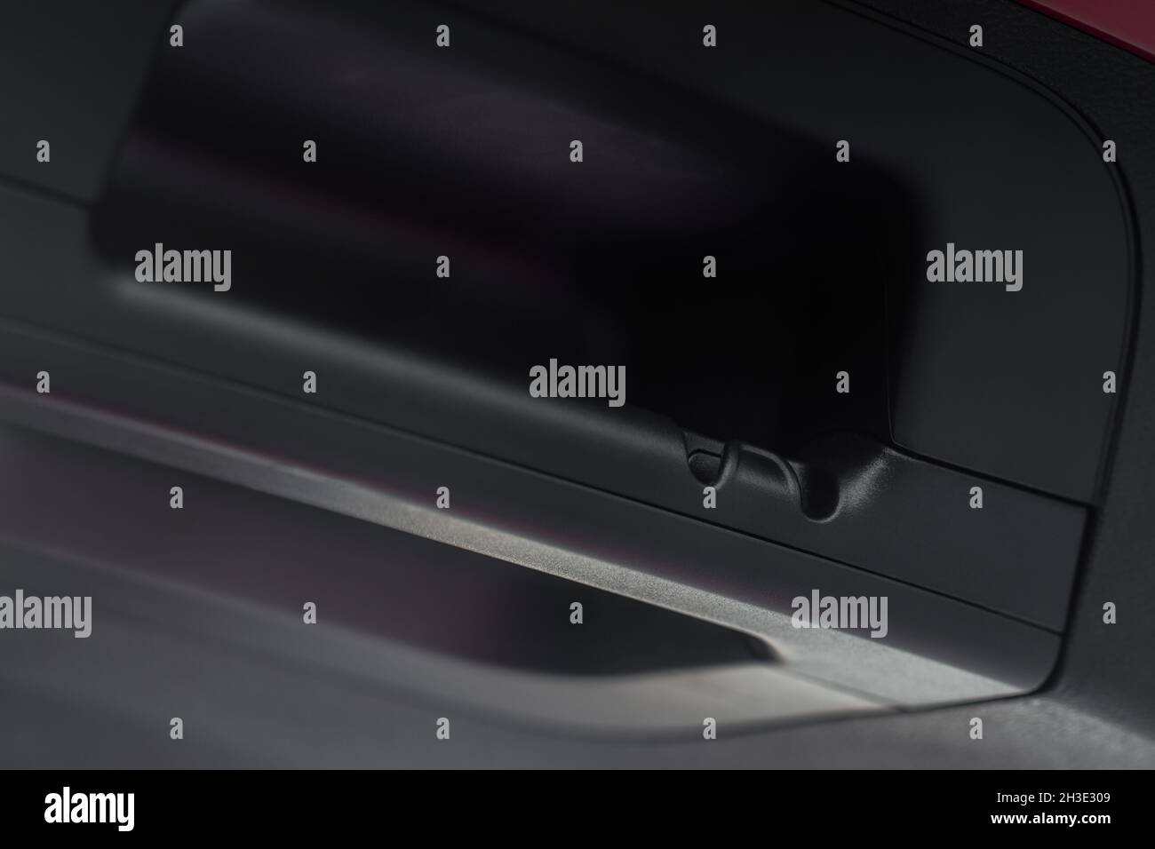 Trunk door handle. Modern car trunk door opened Stock Photo Alamy